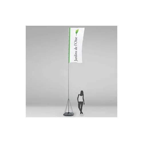 Impression drapeau publicitaire mât télescopique 7 mètres