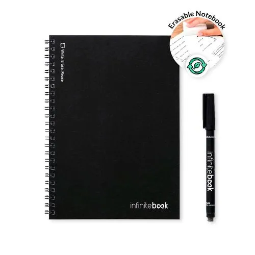 INFINITEBOOK LINED A5. Infinitebook avec couverture souple et 15 pages lignées pour tableau blanc