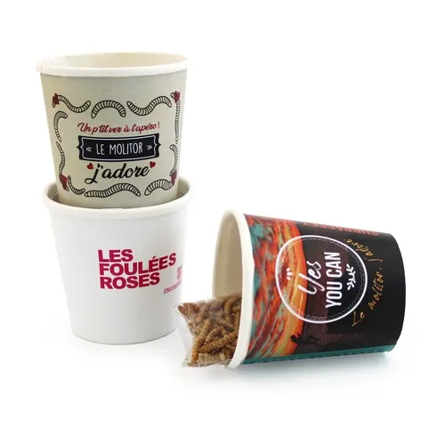 Insectes apéritifs en pot carton