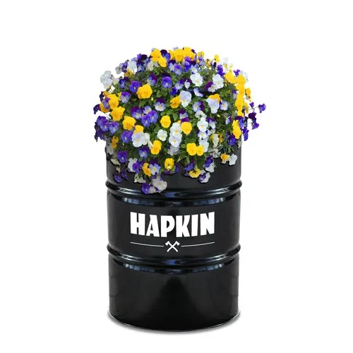 Jardinière Grand Baril Noir | 200 Litres