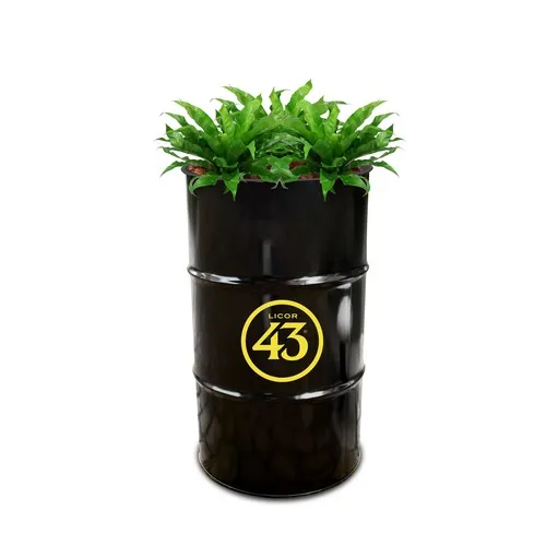 Jardinière Medium Baril Noir | 120 Litres