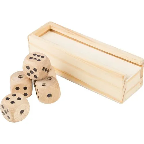 Jeu de dés en bois de hêtre Celine