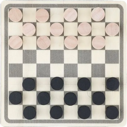 Jeu d'échecs et de dames en bois Hank