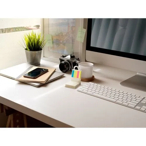 KAIRON. Set de bureau 2 en 1, fabriqué à partir de papier 100 % recyclé, avec 6 blocs-notes autocollants