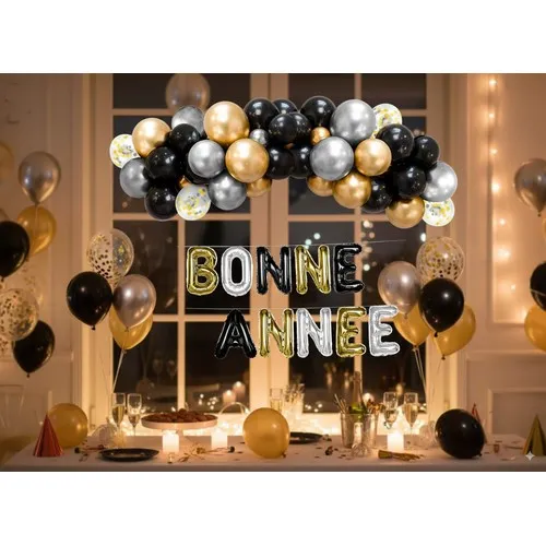 Kit 40 ballons 30 cm 30 ballons latex + BONNE ANNEE