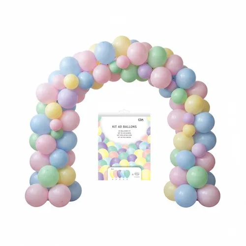 Kit 40 ballons 30 CM  pour arche PASTEL