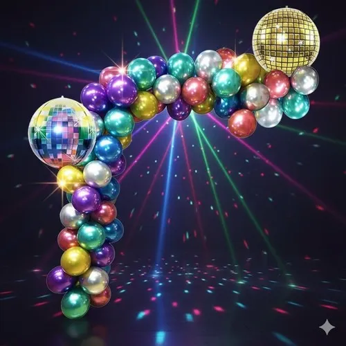 Kit 50 ballons DISCO + ACCESSOIRES Ballons latex