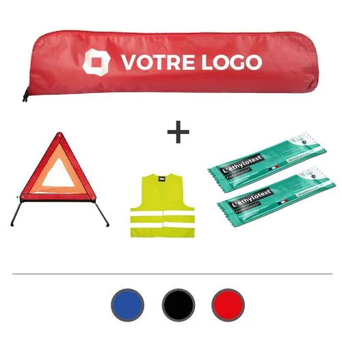 Kit automobile obligatoire (triangle, gilet, éthylotests)