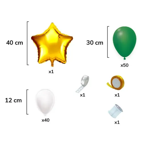 Kit décoration 91 ballons SAPIN DE NOEL