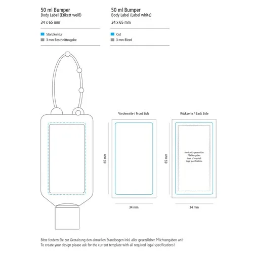 Lait solaire, Bumper de 50 ml (frost) Body Label