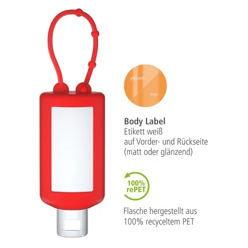 Lait solaire sensible FPS 50, Bumper de 50 ml (rouge), Body Label