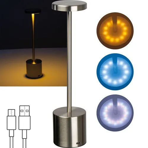 Lampe de table en acier inoxydable ANNETTE