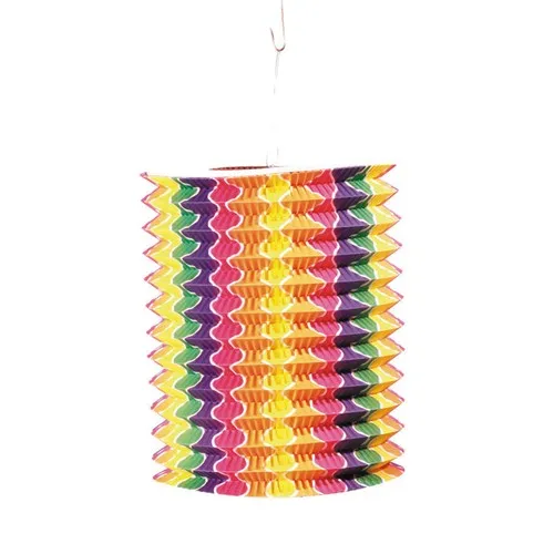 LAMPION CYL. BARIOLE 16CM.IGN