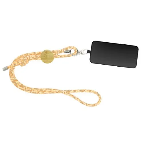 Lanyard pour smartphone 'Madrid', RPET orange