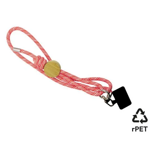 Lanyard pour smartphone 'Madrid', RPET rouge
