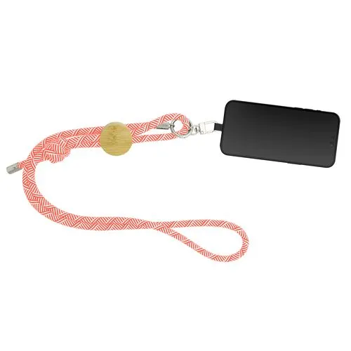 Lanyard pour smartphone 'Madrid', RPET rouge