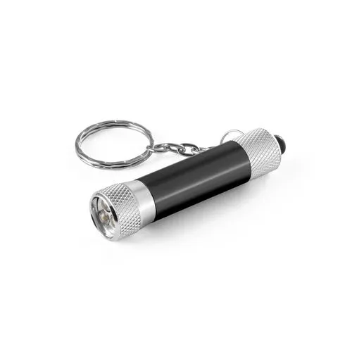 LERGAN. Porte-clés en aluminium avec lampe de poche 3 LED