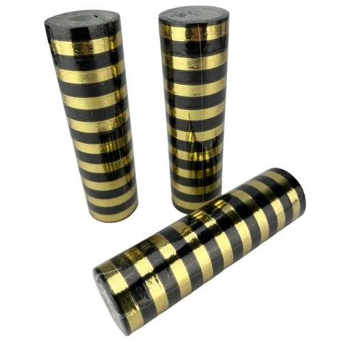 Lot de 3 rouleaux de serpentins* OR/NOIR