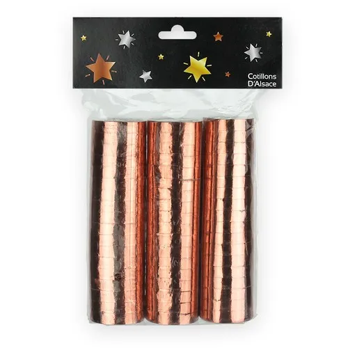 Lot de 3 rouleaux de serpentins* ROSEGOLD