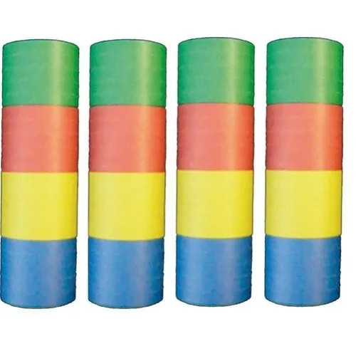 Lot de 4 rouleaux de 20 serpentins 4m  4  couleurs