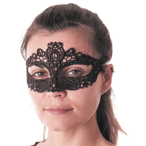 LOUP TISSU DENTELLE NOIR