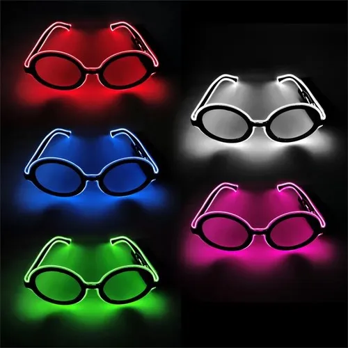 Lunette LED ronde  6 coloris assortis