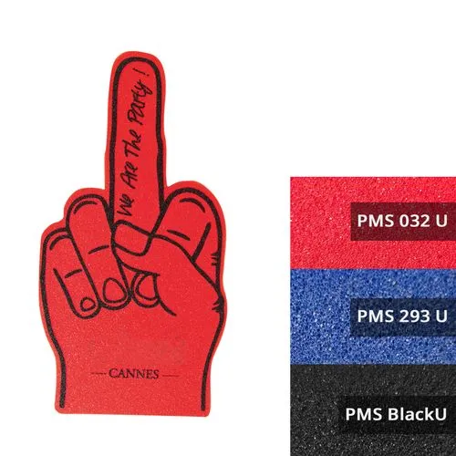 Main qui fait signe The Bird, marquage 2 faces