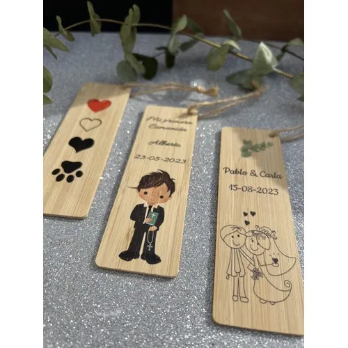 Marque-pages en bois personnalisés