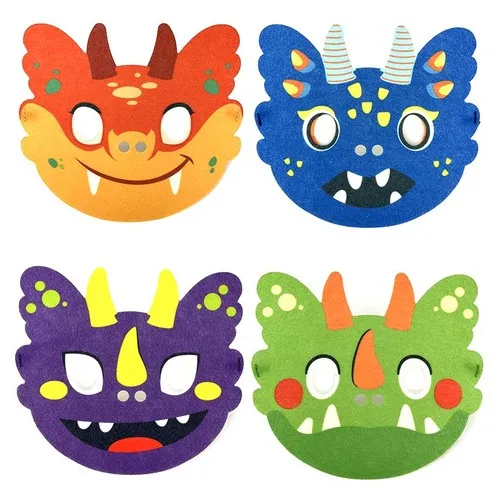 Masque DINO feutrine 4 modèles assortis