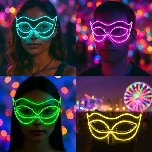 Masque Super Héros LED 6 coloris assortis