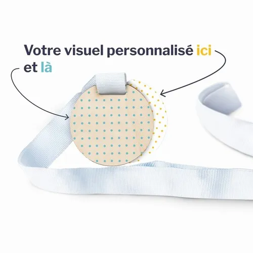 Médaille en bois imprimée avec carte