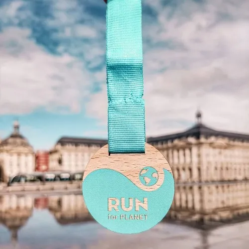 Médaille en bois imprimée sans carte