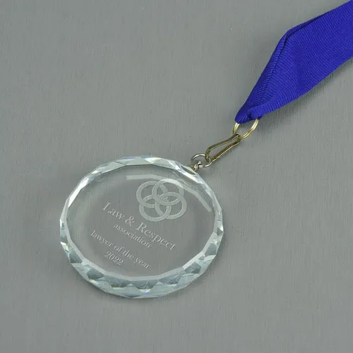 Médaille en cristal personnalisable