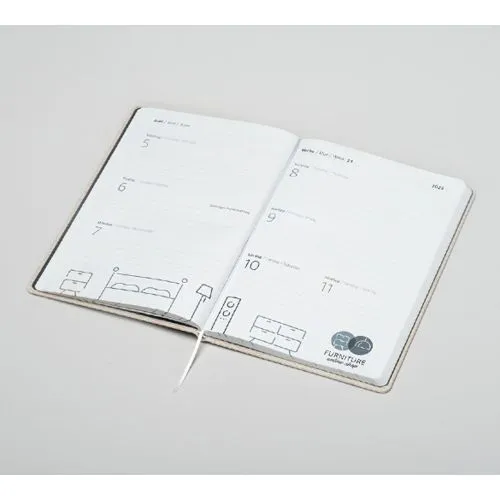 Mindnotes® agenda à couverture rigide en LINO