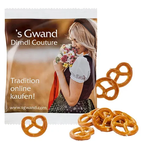 Mini bretzels, sachet compostable