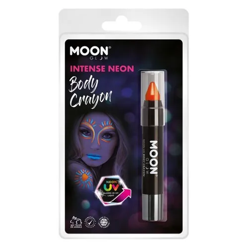 Moon Glow Intense Neon UV Body Crayons, Orange 3.5g