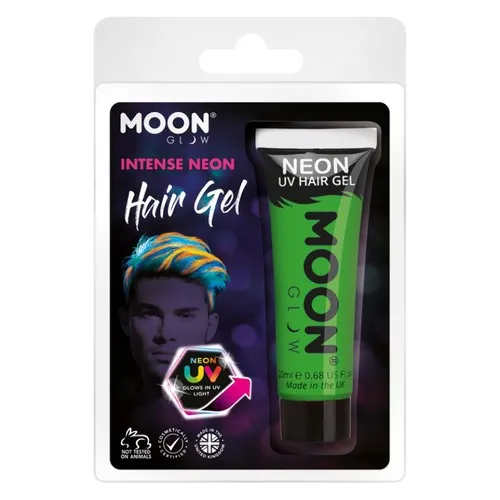 Moon Glow Intense Neon UV Gel à Cheveux Vert FLUO, 20ml
