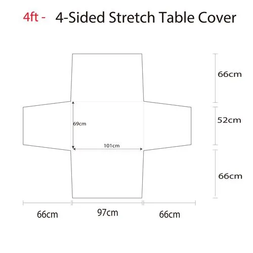Nappe extensible à couverture totale (table de 4 pieds)