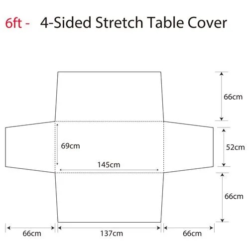 Nappe extensible intégrale (table de 6 pieds)