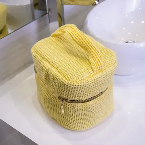 Nécessaire en coton nid d'abeille