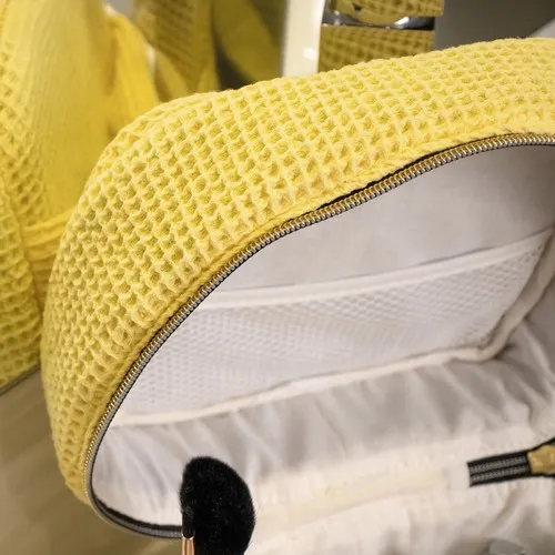 Nécessaire en coton nid d'abeille