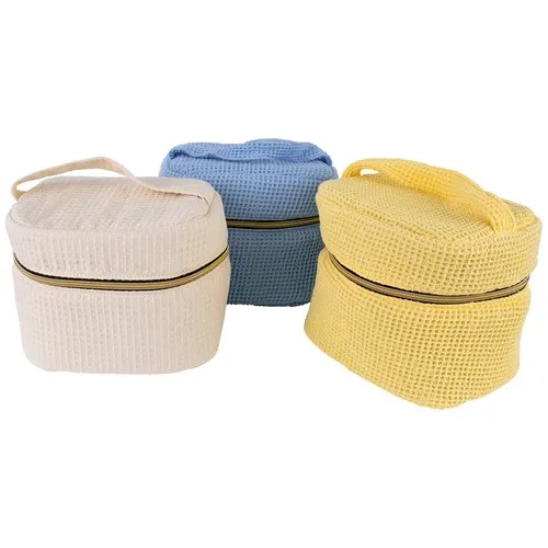 Nécessaire en coton nid d'abeille