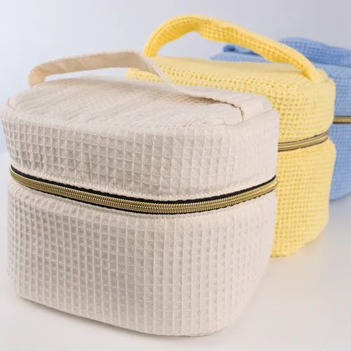 Nécessaire en coton nid d'abeille