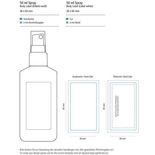 Nettoyant pour Smartphone et Lieu de Travail, 50 ml, Body Label