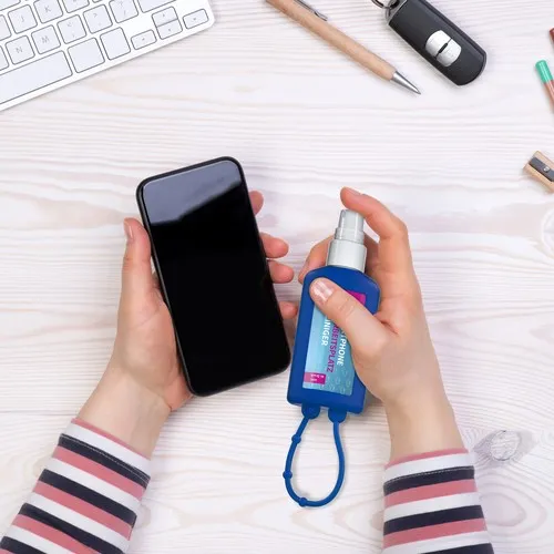 Nettoyant pour Smartphone et Lieu de Travail, 50 ml Bumper bleu, Body Label (R-PET)