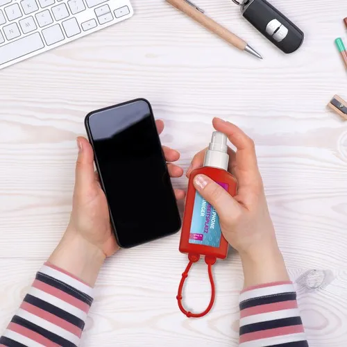 Nettoyant pour Smartphone et Lieu de Travail, 50 ml Bumper rouge, Body Label (R-PET)