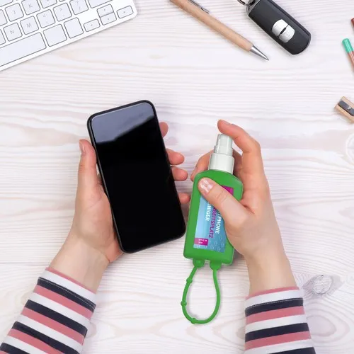 Nettoyant pour Smartphone et Lieu de Travail, 50 ml Bumper vert, Body Label (R-PET)