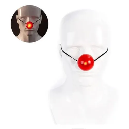 Nez de clown LED 4 X 3.7 CM vendu avec piles