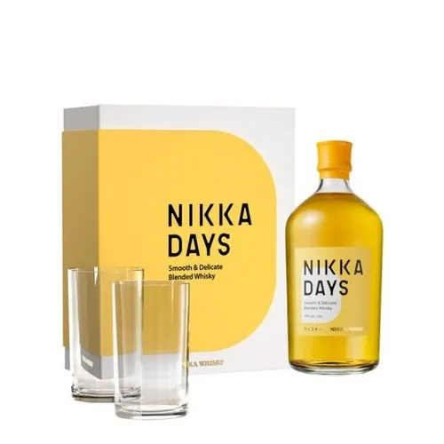 NIKKA DAYS COFFRET 2 VERRES 40%, Blended Whisky, Japon / Honshu - Miyagi, 70cl