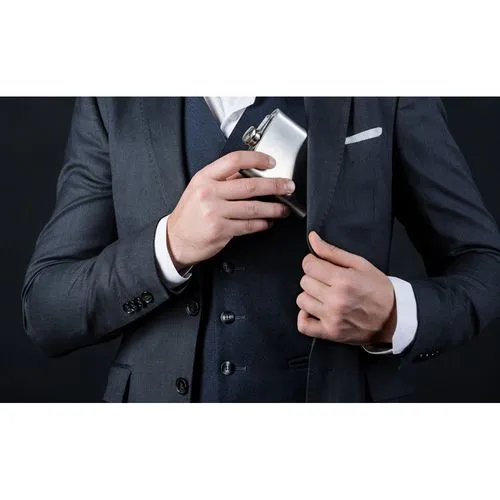 NOVAK. Ensemble de bouteilles et de verres en acier inoxydable 200 mL